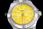Breitling Avenger II Seawolf SS GF 1:1 Best Edition Yellow Stick Dial on SS Bracelet A2824 Super Clone Watch V2 - Image 5