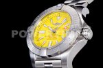 Breitling Avenger II Seawolf SS GF 1:1 Best Edition Yellow Stick Dial on SS Bracelet A2824 Super Clone Watch V2 - Image 6