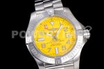 Breitling Avenger II Seawolf SS GF 1:1 Best Edition Yellow Stick Dial on SS Bracelet A2824 Super Clone Watch V2 - Image 2