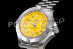 Breitling Avenger II Seawolf SS GF 1:1 Best Edition Yellow Stick Dial on SS Bracelet A2824 Super Clone Watch V2 - Image 3