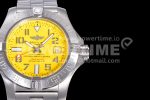 Breitling Avenger II Seawolf SS GF 1:1 Best Edition Yellow Stick Dial on SS Bracelet A2824 Super Clone Watch V2 - Image 4