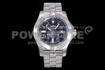 Breitling Avenger II Seawolf SS GF 1:1 Best Edition Black Arabic Dial on SS Bracelet A2824 Super Clone Watch V2