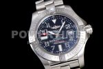 Breitling Avenger II Seawolf SS GF 1:1 Best Edition Black Arabic Dial on SS Bracelet A2824 Super Clone Watch V2 - Image 2