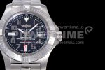 Breitling Avenger II Seawolf SS GF 1:1 Best Edition Black Arabic Dial on SS Bracelet A2824 Super Clone Watch V2 - Image 4