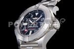 Breitling Avenger II Seawolf SS GF 1:1 Best Edition Black Arabic Dial on SS Bracelet A2824 Super Clone Watch V2 - Image 6