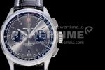 Breitling Premier B01 Chrono SS 42mm GF 1:1 Best Edition Gray/Black Dial on Black Leather Strap A7750 Super Clone Watch - Image 4