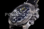 Breitling Avenger II Seawolf Chronograph PVD Titanium TF Best Edition Black Dial on Black Nylon Strap A7750 Super Clone Watch - Image 6