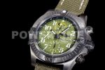 Breitling Avenger II Seawolf Chronograph PVD Titanium TF Best Edition Green Dial on Green Nylon Strap A7750 Super Clone Watch - Image 3