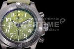 Breitling Avenger II Seawolf Chronograph PVD Titanium TF Best Edition Green Dial on Green Nylon Strap A7750 Super Clone Watch - Image 4