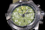Breitling Avenger II Seawolf Chronograph PVD Titanium TF Best Edition Green Dial on Green Nylon Strap A7750 Super Clone Watch - Image 5