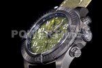 Breitling Avenger II Seawolf Chronograph PVD Titanium TF Best Edition Green Dial on Green Nylon Strap A7750 Super Clone Watch - Image 6
