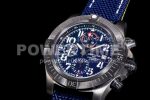 Breitling Avenger II Seawolf Chronograph PVD Titanium TF Best Edition Blue Dial on Blue Nylon Strap A7750 Super Clone Watch - Image 3
