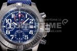 Breitling Avenger II Seawolf Chronograph PVD Titanium TF Best Edition Blue Dial on Blue Nylon Strap A7750 Super Clone Watch - Image 4