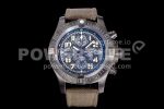 Breitling Avenger II Seawolf Chronograph TF PVD Plated Titanium Carbon Dial on Green Nylon Strap A7750 Super Clone Watch