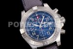Breitling Avenger II Seawolf Chronograph TF Titanium Black Dial on Gray Nylon Strap A7750 Super Clone Watch - Image 2