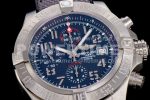 Breitling Avenger II Seawolf Chronograph TF Titanium Black Dial on Gray Nylon Strap A7750 Super Clone Watch - Image 5