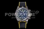 Breitling Avenger II Seawolf Chronograph TF PVD Plated Titanium Black Dial on Black Nylon Strap A7750 Super Clone Watch