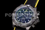 Breitling Avenger II Seawolf Chronograph TF PVD Plated Titanium Black Dial on Black Nylon Strap A7750 Super Clone Watch - Image 3