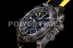 Breitling Avenger II Seawolf Chronograph TF PVD Plated Titanium Black Dial on Black Nylon Strap A7750 Super Clone Watch - Image 6