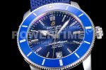 Breitling SuperOcean Heritage ii 42mm SS GF 1:1 Best Edition Blue Dial Blue Bezel on Blue Rubber Strap A2824 Super Clone Watch V2 - Image 5