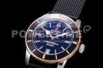 Breitling SuperOcean Heritage ii 42mm SS/RG GF 1:1 Best Edition Black Dial Black Bezel on Black Rubber Strap A2824 Super Clone Watch V2 - Image 3
