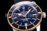 Breitling SuperOcean Heritage ii 42mm SS/RG GF 1:1 Best Edition Black Dial Black Bezel on Black Rubber Strap A2824 Super Clone Watch V2 - Image 5