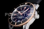 Breitling SuperOcean Heritage ii 42mm SS/RG GF 1:1 Best Edition Black Dial Black Bezel on Black Rubber Strap A2824 Super Clone Watch V2 - Image 6