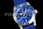 Breitling SuperOcean Heritage ii 42mm SS/RG GF 1:1 Best Edition Blue Dial on Blue Rubber Strap A2824 Super Clone Watch V2 - Image 2