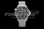 Omega 2018 Seamaster Diver 300M OMF Best Edition Black Ceramic Black Dial on SS Bracelet A8800 (Black Balance Wheel) Super Clone Watch