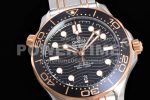 Omega 2018 Seamaster Diver 300M SS/RG VSF 1:1 Best Edition RG Bezel Black Dial on SS/RG Bracelet A8800 Super Clone Watch - Image 5