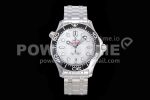 Omega Seamaster Diver 300M ZF 1:1 Best Edition Black Ceramic White Dial on SS Bracelet A8800 Super Clone Watch