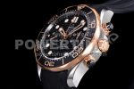 Omega Seamaster 300M Chrono SS/RG OMF 1:1 Best Edition Black Dial on Black Rubber Strap A9900 Super Clone Watch - Image 6