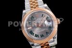 Rolex DateJust 41 126331 VSF 1:1 Best Edition 904L Steel Gray Dial Green Roman Marker on SS/RG Jubilee Bracelet SA3235 Super Clone Watch - Image 2