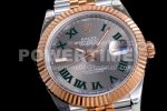Rolex DateJust 41 126331 VSF 1:1 Best Edition 904L Steel Gray Dial Green Roman Marker on SS/RG Jubilee Bracelet SA3235 Super Clone Watch - Image 5