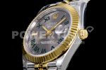 Rolex DateJust 41 126333 DIWF 1:1 Best Edition 904L Steel Gray Dial Green Roman Marker on SS/YG Jubilee Bracelet SA3235 Super Clone Watch - Image 6