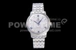 Omega De Ville SS GPF 1:1 Best Edition Silver Dial Blue Markers on SS Bracelet A2824 Super Clone Watch V3