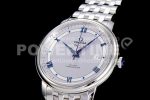 Omega De Ville SS GPF 1:1 Best Edition Silver Dial Blue Markers on SS Bracelet A2824 Super Clone Watch V3 - Image 3