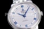 Omega De Ville SS GPF 1:1 Best Edition Silver Dial Blue Markers on SS Bracelet A2824 Super Clone Watch V3 - Image 5