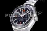 Omega Planet Ocean Professional Ceramic Bezel 45mm 1:1 OMF Best Edition Orange Marker on SS Bracelet A8500 (Black Balance Wheel) Super Clone Watch - Image 4