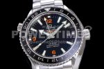 Omega Planet Ocean Professional Ceramic Bezel 45mm 1:1 OMF Best Edition Orange Marker on SS Bracelet A8500 (Black Balance Wheel) Super Clone Watch - Image 2