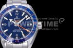 Omega Planet Ocean 600M Co-Axial GMT 43.5mm VSF 1:1 Best Edition Blue Dial Blue Ceramic Bezel on SS Bracelet A8605 Super Clone Watch - Image 3