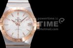 Omega Constellation Ladies SS/RG 28mm AF 1:1 Best Edition White Texuted Dial on SS/RG Bracelet ETA Quartz Super Clone Watch - Image 2