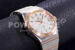 Omega Constellation Ladies SS/RG 28mm AF 1:1 Best Edition White Texuted Dial on SS/RG Bracelet ETA Quartz Super Clone Watch - Image 5