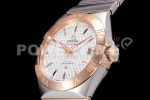 Omega Constellation Ladies SS/RG 28mm AF 1:1 Best Edition White Texuted Dial on SS/RG Bracelet ETA Quartz Super Clone Watch - Image 6