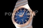 Omega Constellation 38mm SS/RG VSF 1:1 Best Edition Blue Textured Dial on SS/RG Bracelet A8500 Super Clone Watch - Image 6