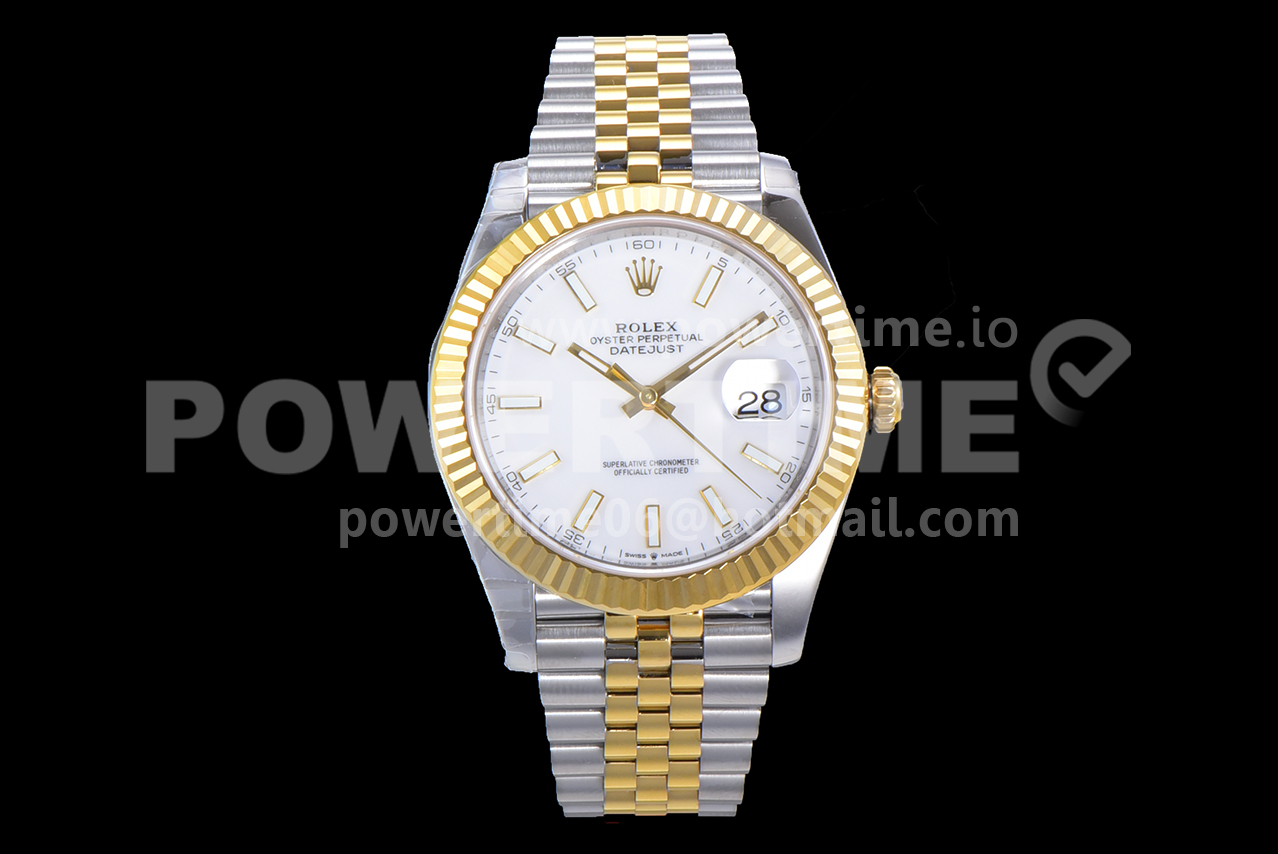 Rolex DateJust 41 126333 904L SS/YG VSF 1:1 Best Edition White Dial on Jubilee Bracelet VS3235 Super Clone Watch