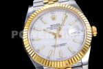 Rolex DateJust 41 126333 904L SS/YG VSF 1:1 Best Edition White Dial on Jubilee Bracelet VS3235 Super Clone Watch - Image 6