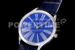 Omega De Ville Tresor Quartz 36mm Ladies SS Blue Dial on Blue Leather Strap Ronda Quartz Super Clone Watch - Image 3