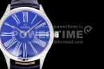 Omega De Ville Tresor Quartz 36mm Ladies SS Blue Dial on Blue Leather Strap Ronda Quartz Super Clone Watch - Image 4