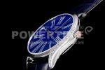 Omega De Ville Tresor Quartz 36mm Ladies SS Blue Dial on Blue Leather Strap Ronda Quartz Super Clone Watch - Image 7